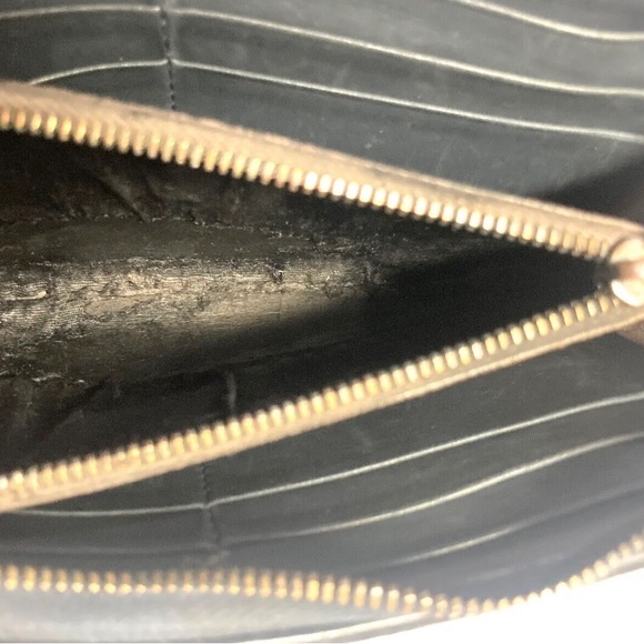 BOTTEGA VENETA VINTAGE STUDDED INTRECCIATO ZIP AROUND LEATHER LONG WALLET - Picture 11 of 16